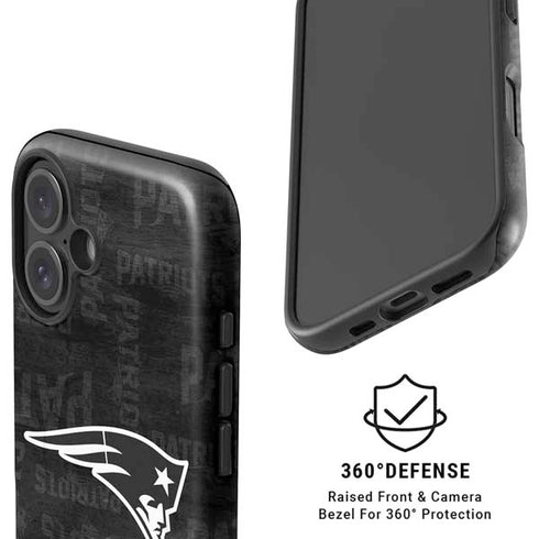 NFL New England Patriots Black & White iPhone 16 Plus Magsafe Impact Case